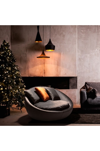 Miss Worble Fotelja Berjer Tekli Döner Koltuk Gri