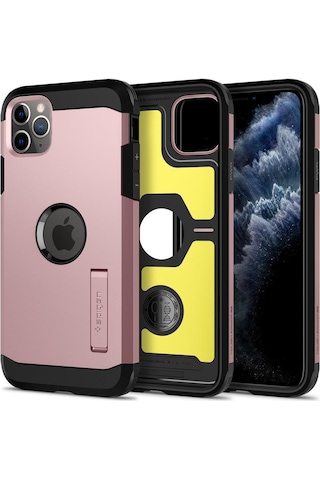Spigen Apple Uyumlu iPhone 11 Pro İle Kılıf Tough Armor Xp Rose Gold