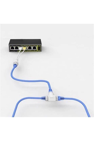 Poe T-splitter Çoklayıcı Tek Ethernet Kablosu Üzerinden 2 Ip Kamera Bağlantı Aparatı