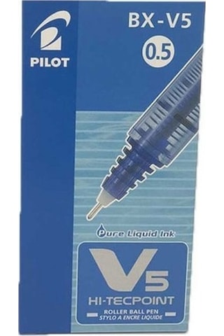 Pilot V5 Hi-Tecpoint Mavi 12Li Kutu Bx-V5-L-E