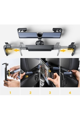 Koltuk Arkası Ayarlanabilir Tablet Telefon Tutucu 1