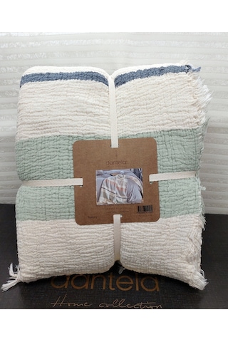 Dantela Gloria Soft Müslin Pamuk Çift Kiş. Yatak Örtüsü 240x260 Krem