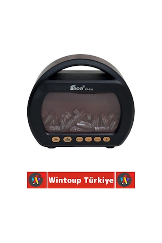 Premium Retro Dekoratif Speaker Ahşap Görünüm Led Işık Nostaljik Şömine Tasarımlı Bluetooth Hoparlör