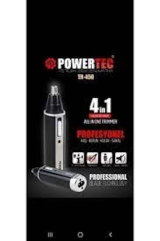 Powertec 4'ün 1 Arada Kaş Burun Kulak Tıraş Makinesi