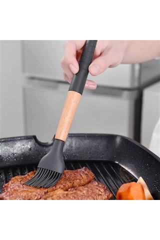 Silikon Bambu Saplı Perotti Siyah Fırça