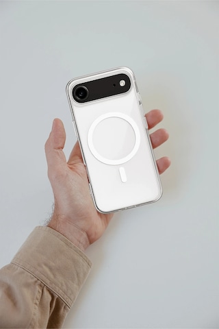 Cosmotex Newface Apple, Uyumlu iPhone 17 Air Kılıf Magneticsafe Şeffaf Silikon - Şeffaf