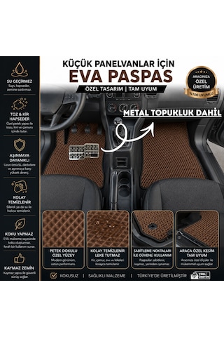 Peugeot-rifter-panelvan- 2018-2025 İçin Eva Sadece Ön Paspas Metal Topukluk Dahil