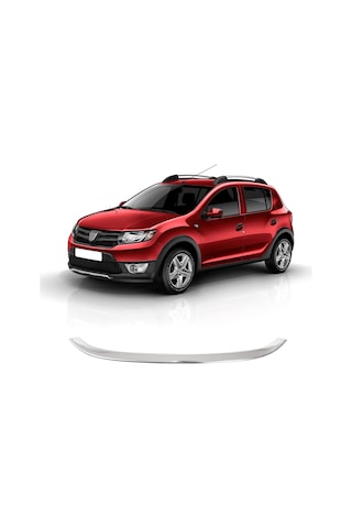 Dacia Sandero Stepway Uyumlu 2012-2016 Krom Ön Panjur Çıtası Tek Parça Paslanmaz Çelik
