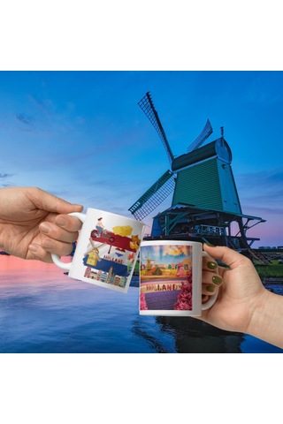 Hollanda Kupa Bardak 2 Adet Seyahat Hatıra Holland Mug