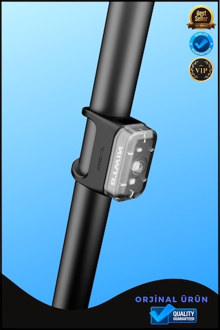 Led Bisiklet Işığı Ön Arka Led Bisiklet Işığı Siyah Renk Usb Ile Şarj Özelliği Siyah Renkli