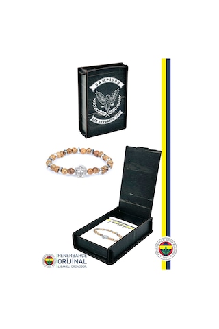 Fenerbahçe Lisanslı Fb Thuja Bileklik Hediyelik Ahşap Kutulu