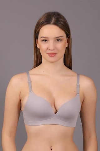 Cotonhause Kadın Lazer Kesim İnce Süngerli Açık Gri Hayalet Sütyen C5t4n1o633 001