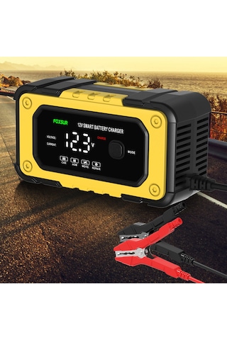Symbee Foxsur 12v/6a Otomatik Şarj Cihazı: Araç, Motosiklet Ve Tekne Aküleri İçin Led Ekranlı Tamir Ve Bakım Çözümü