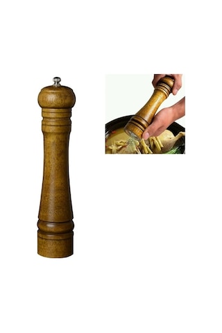 Pazly 10'' Ahşap Biber Tuz Değirmeni, Klasik Müller, Mükemmel Öğütücü Kahverengi