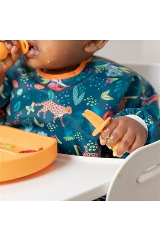 Bumkins Uzun Kollu Önlük (6-24 Ay) - Jungle Mavi