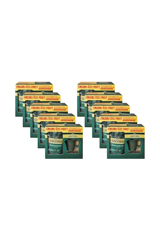 Jacobs Monarch Gold 200 Gr İkonik Jacobs Fincanlı Set X 10 Adet Öğütülmüş