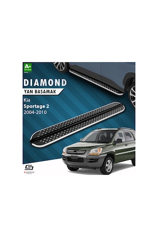 S-dizayn Kia Sportage 2 Diamond Krom Yan Basamak 173 Cm 2004-2010