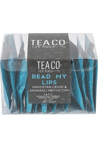 Tea Co. Read My Lips Hindistan Cevizi & Ananaslı Meyve Çayı Müslin Torba 12 x 2 G