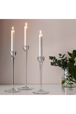 1 Adet 19 Cm Beyaz Şamdan Mumu (550779717)