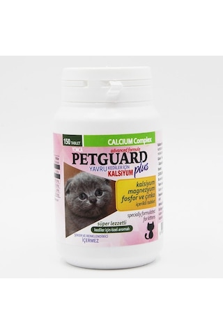 Petguard Yavru Kediler İçin Kalsiyum Fosfor Ve Çinko Katkılı Tabl