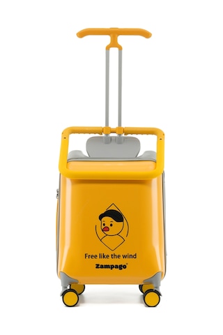 Free Like The Wind Binilebilir Çocuk Valizi Kabin Boy, Düşme Engelleyici Sarı