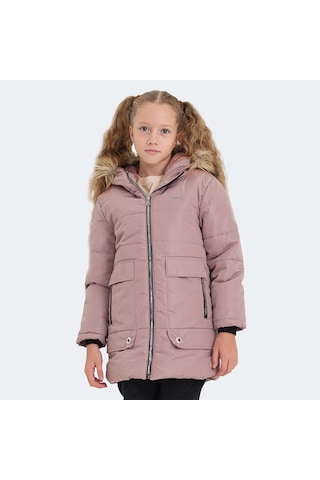 Slazenger CAMELIA Çocuk Kapüşonlu Pudra Mont & Kaban
