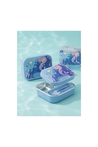304 Paslanmaz Çelik 2 Katlı 2 Bölmeli 1030ml Happii Beslenme Çantası Temalı Lunch Box Mor