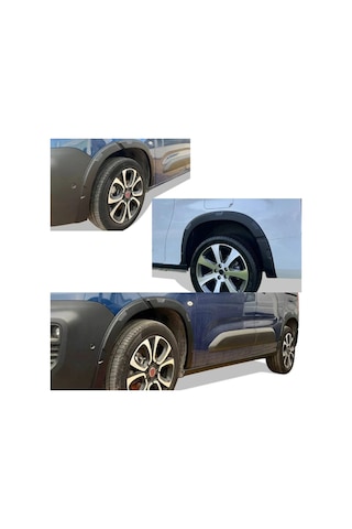 Opel Combo E 2019 2020 2021 2022 2023 2024 Uyumlu Kapı Ve Çamurluk Koruma Premium Dodik Seti Siyah 8 Parça Tam Set