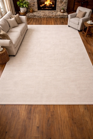 Luxess Diamond 2011 Krem Akrilik Modern Makine Halısı Krem