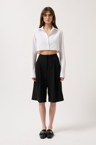 Basic Crop Gömlek Beyaz