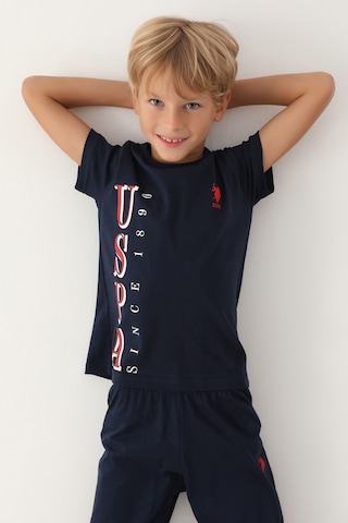 U.S. Polo Assn. Lisanslı Graphic Lacivert Erkek Çocuk Pijama Takımı 5274-43099 Lacivert