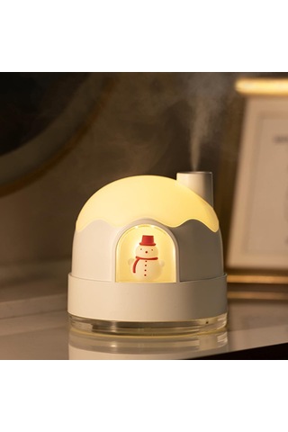 Geeroyoo 350ml Usb Mikro Nemlendirici Ve Gece Lambası - Sessiz Çalışma, Sürekli/aralıklı Buhar Modu, Ev/ofis Kullanıma Uygun Beyaz/pembe