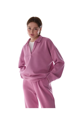Penti Gül Pembesi Polo Yaka Modal Sweatshirt
