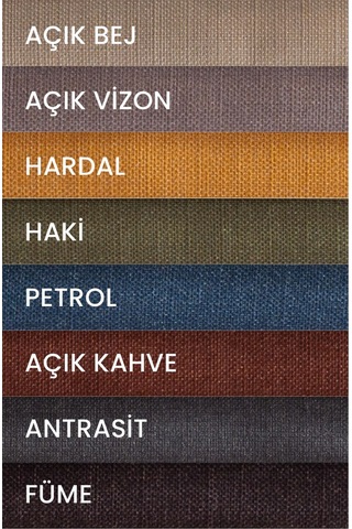 Keten Dokulu Füme Masa Örtüsü Zengin Renk Seçenekli Siyah