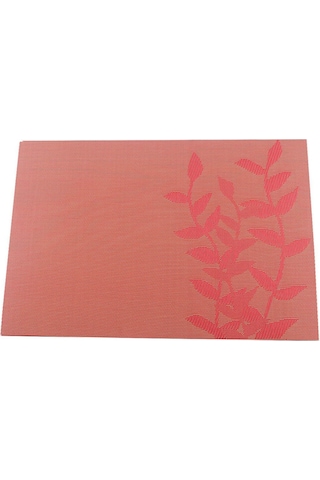 Kırmızı 6 Adet Pvc Masa Paspasları Kaymaz Su Geçirmez Placemats Yaprak Çiçek Ağacı Masa Dekoratif Paspaslar Mutfak Aksesuarları Kırmızı