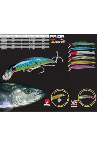 Protackle Prior Sahte Balık - Boy 7.8 Cm, Ağırlık 7 Gram