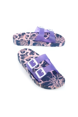 Gezer Kadın Yazlık İki Toka Ayarlanabilir Rahat Taban Havuz Plaj Günlük Terlik Gt6yze.15612.01.7r2.l3 Mor