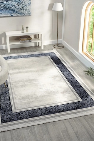 Seyran Halı Zen 7006 Mavi Akrilik Makine Halısı