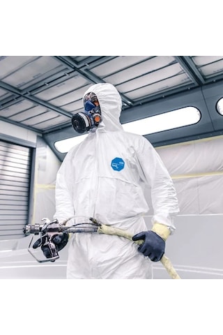 Dupont Tyvek 500 Xpert Başlıklı Kimyasal Koruyucu Tulum - L