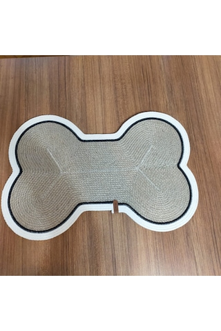 Köpek Evcil Hayvan Mama Paspası / Hasır Kedi Köpek Kemik Şekli Ma