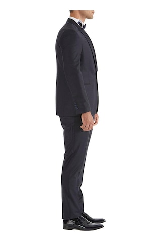 Efor Black 037 Slim Fit Çıkarılabilir Saten Yaka Lacivert Damatlık Smokin Takım Lacivert