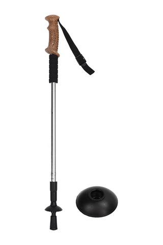 Dağcılık İçin Süper Hafif Ergonomik Teleskopik Yürüyüş Bastonu 3 Bölüm Yüksek Mukavemetli Kaymaz Gümüş Çok Renkli