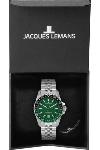 Jacques Lemans 1-2205j Lıverpool Dıver Erkek Kol Saati Gümüş - Yeşil