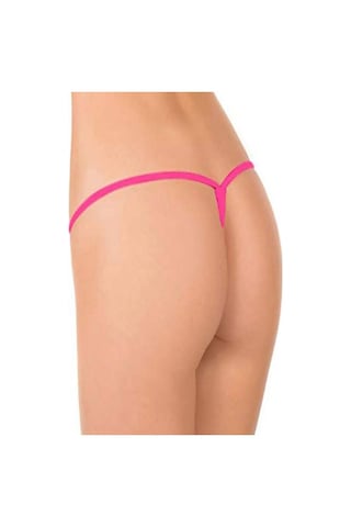 Ang Butik Kadın Pembe Tül Detaylı Tanga Külot