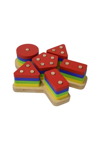 Eğitici Ahşap Geometrik Şekilli Montessori Bul Tak 25 Parça Oyunu Kokusuz, Sağlıklı, Boyası Çıkmaz