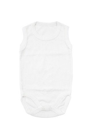 Bebegen Unisex Beyaz Raporlu Kısa Kol Çıtçıtlı Body Zıbın Çok Renkli