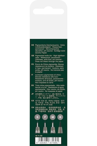 Faber-castell Pitt Artist Pen Çizim Kalemi Seti, 4 Lü S, F, M, B Çok Renkli