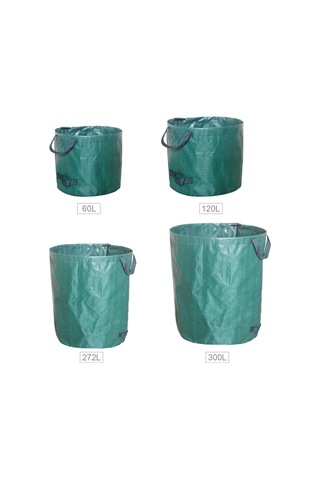 Dofolink 272l Yeşil Çift Tığlı Kumaş Bahçe Çöp Torbası - Taşınabilir, Su Geçirmez Ve Dayanıklı Bahçe Aleti