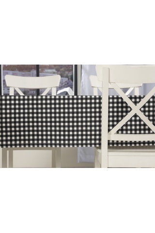 Ekose Masa Örtüsü Siyah