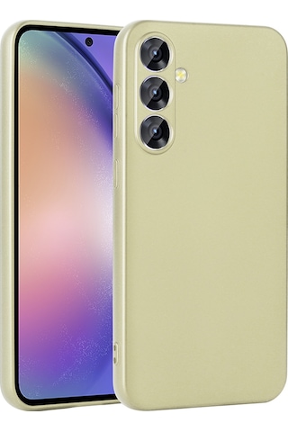 Galaxy Uyumlu S25 Fe Kılıf Zore Premier Silikon Kapak - Gold Gold